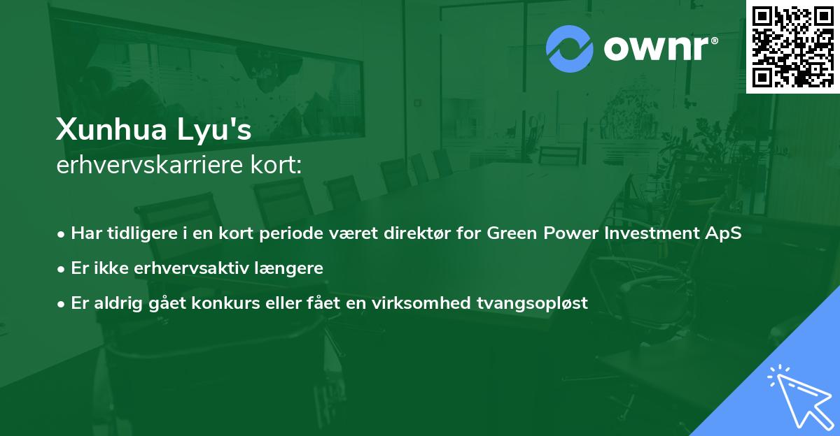 Xunhua Lyu's erhvervskarriere kort