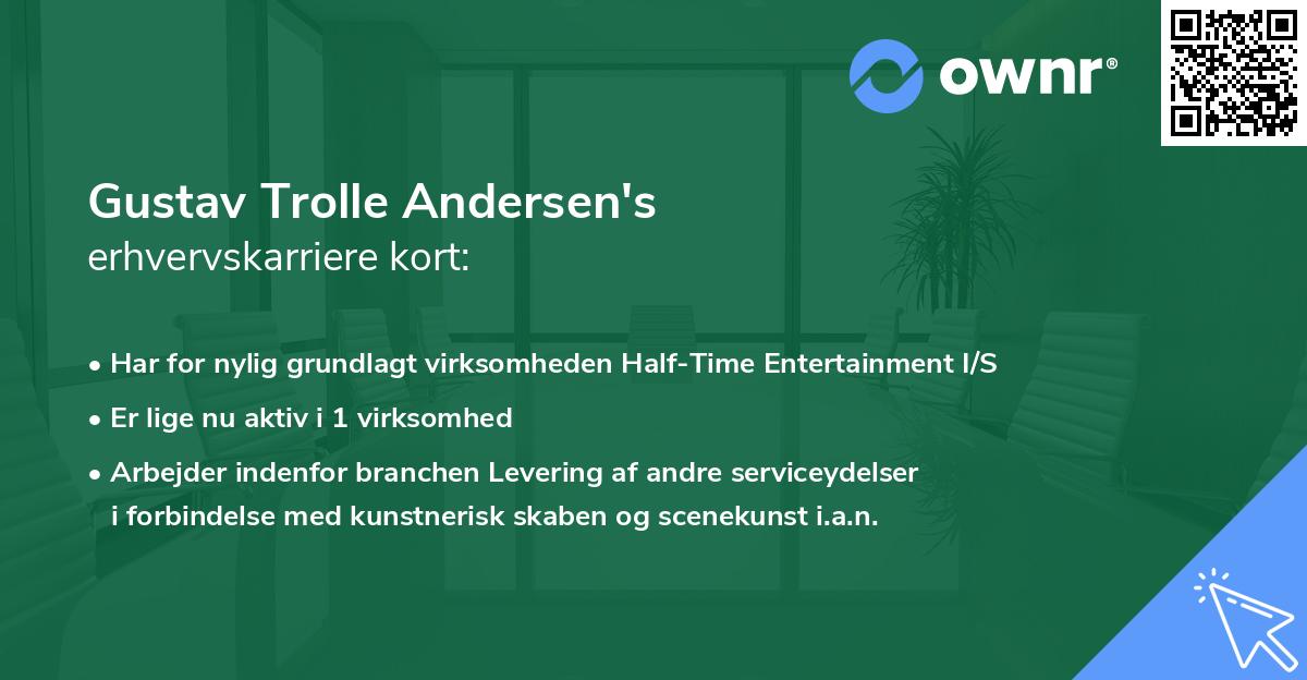 Gustav Trolle Andersen's erhvervskarriere kort