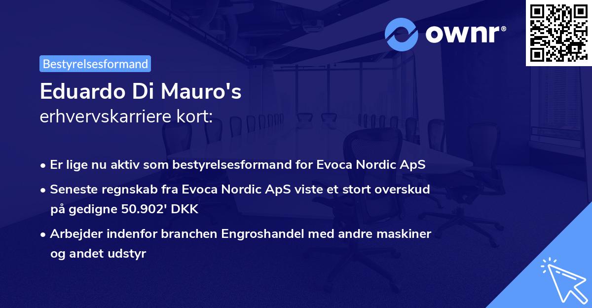 Eduardo Di Mauro's erhvervskarriere kort