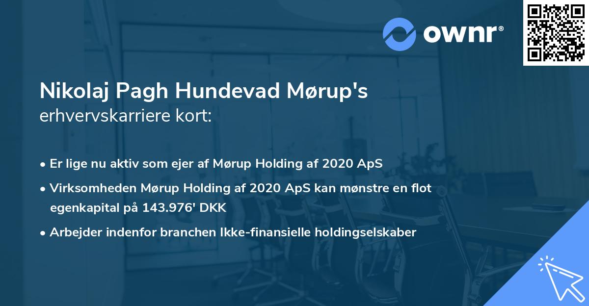 Nikolaj Pagh Hundevad Mørup's erhvervskarriere kort