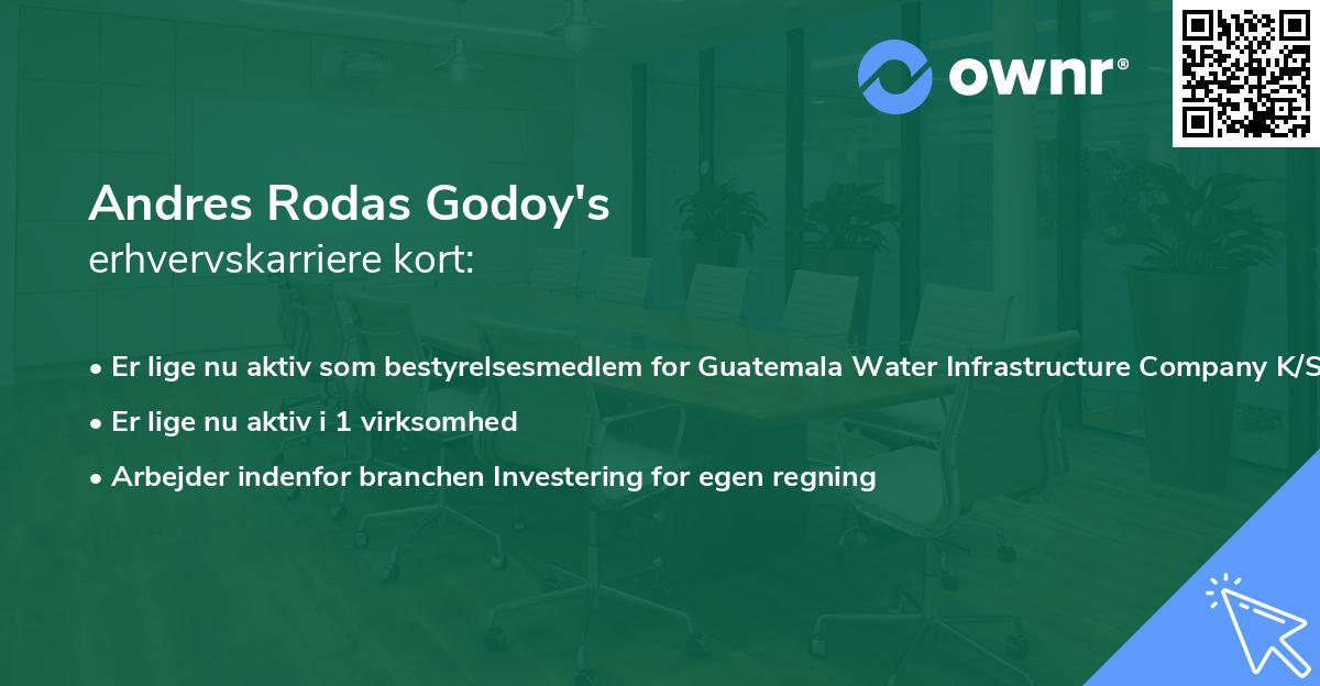 Andres Rodas Godoy's erhvervskarriere kort
