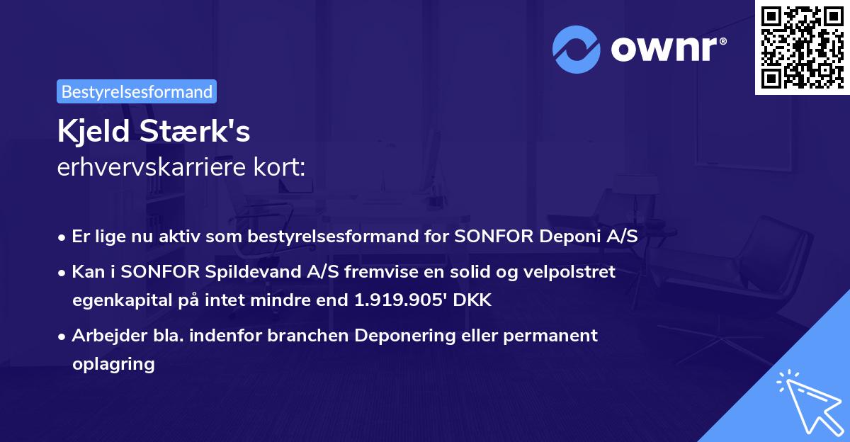 Kjeld Stærk's erhvervskarriere kort