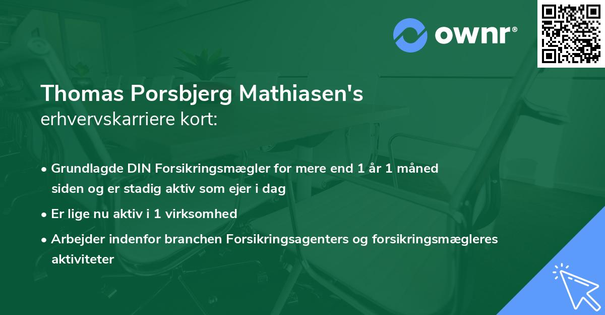 Thomas Porsbjerg Mathiasen's erhvervskarriere kort