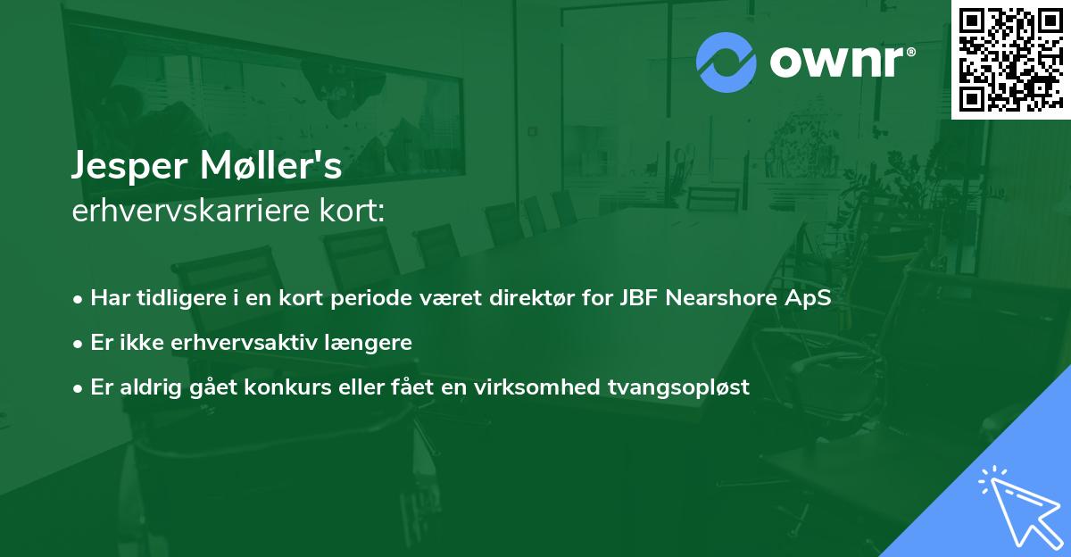 Jesper Møller's erhvervskarriere kort