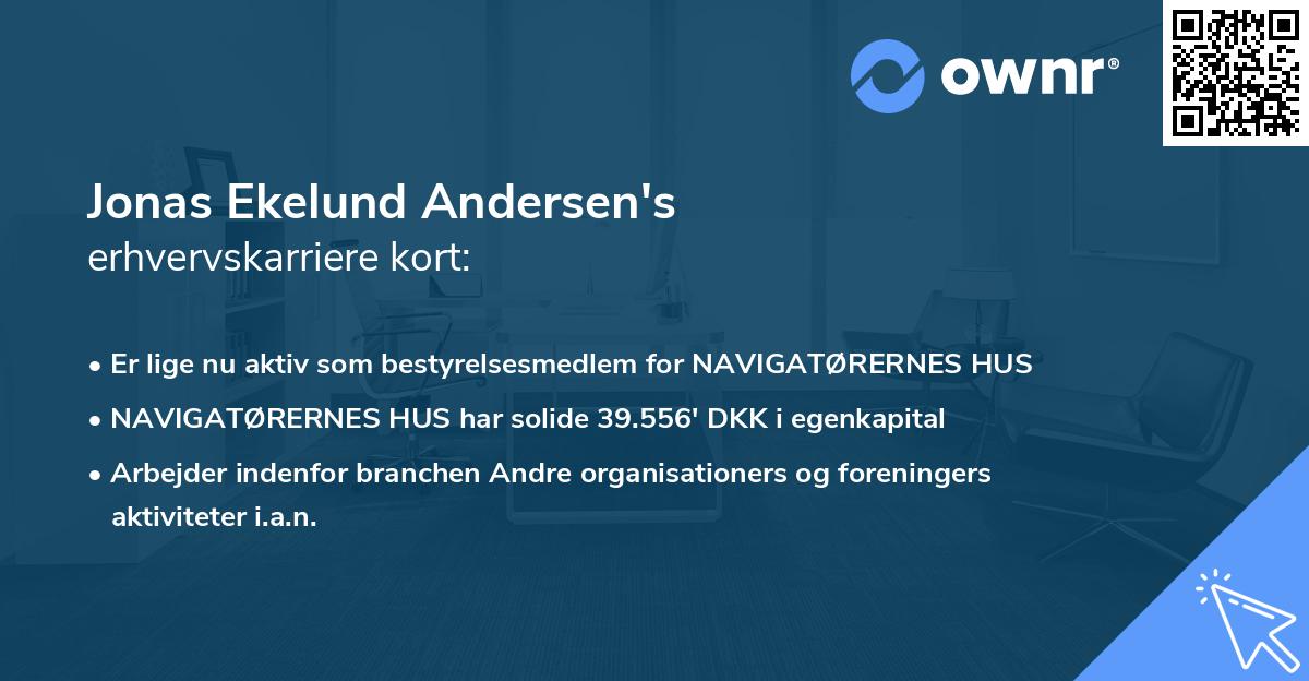 Jonas Ekelund Andersen's erhvervskarriere kort