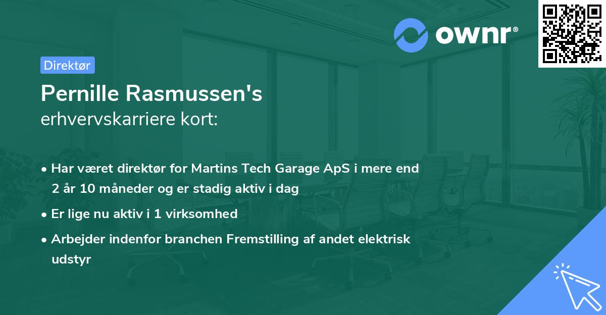 Pernille Rasmussen's erhvervskarriere kort