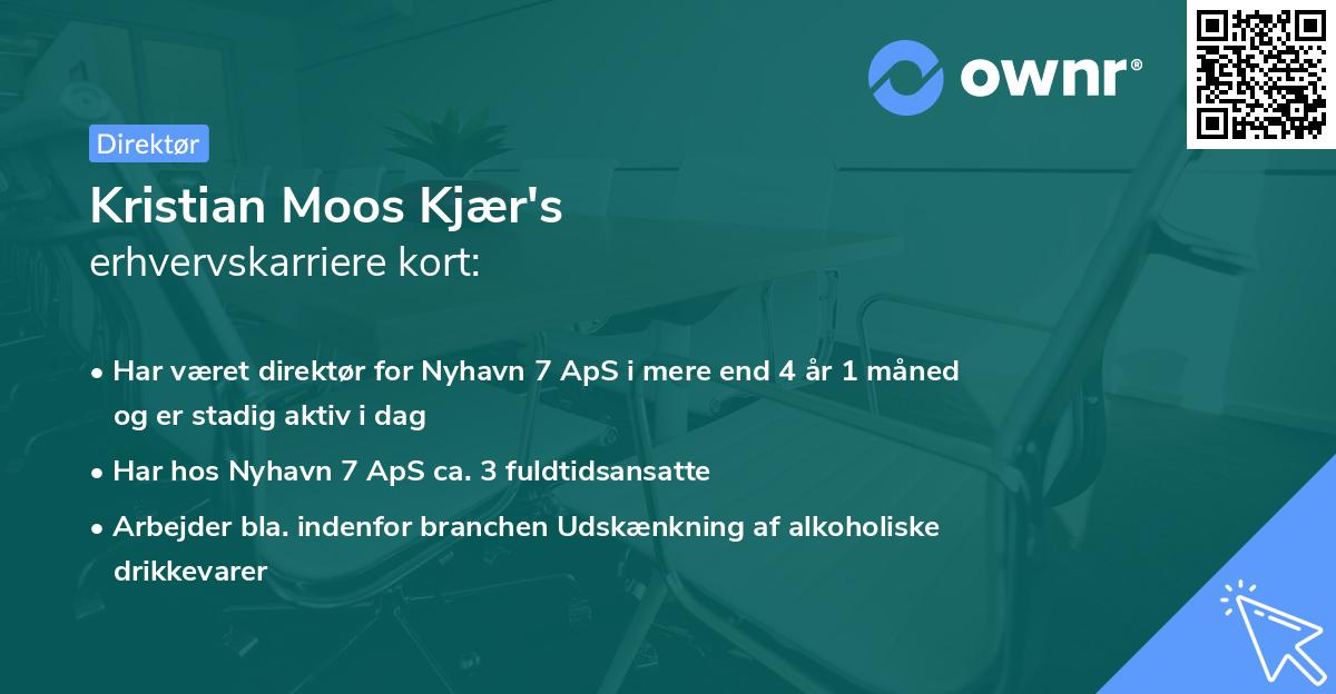 Kristian Moos Kjær's erhvervskarriere kort