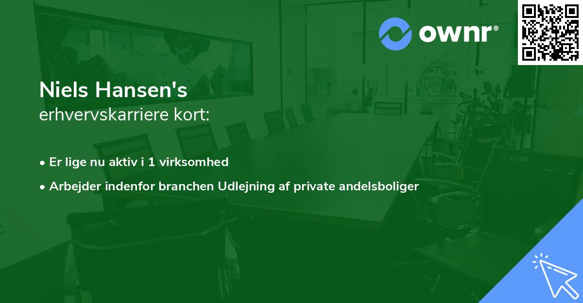 Niels Hansen's erhvervskarriere kort