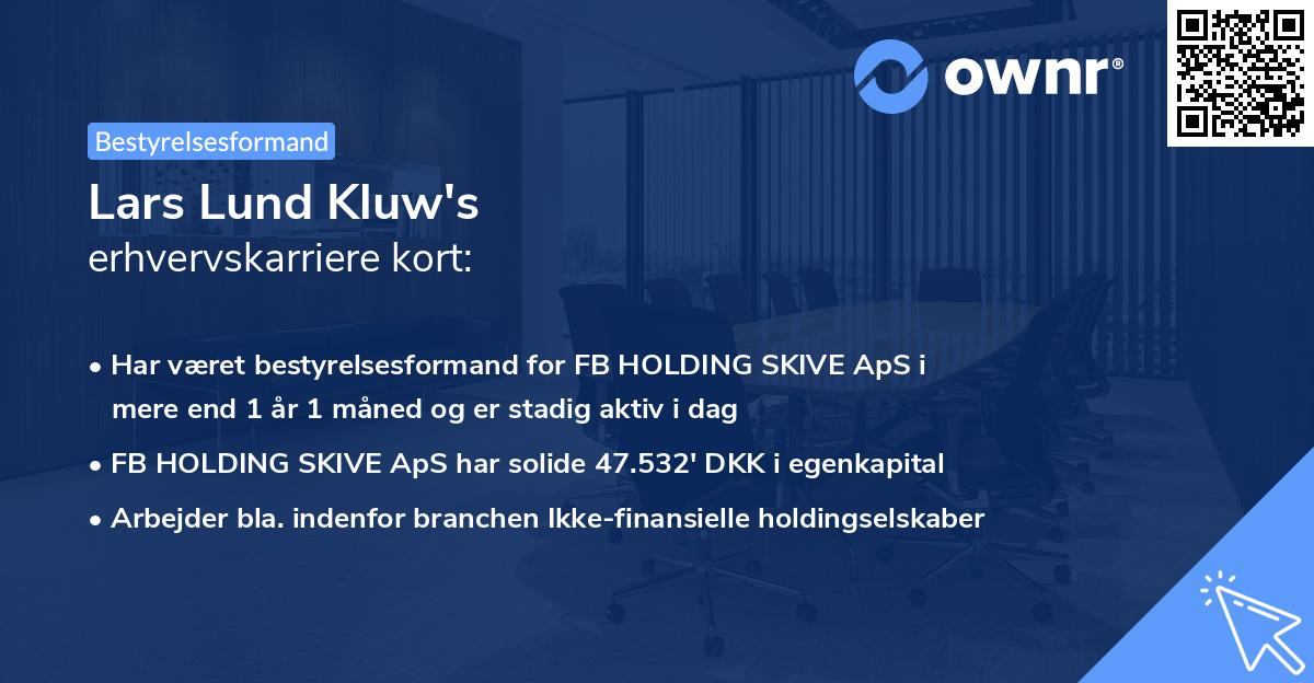 Lars Lund Kluw's erhvervskarriere kort