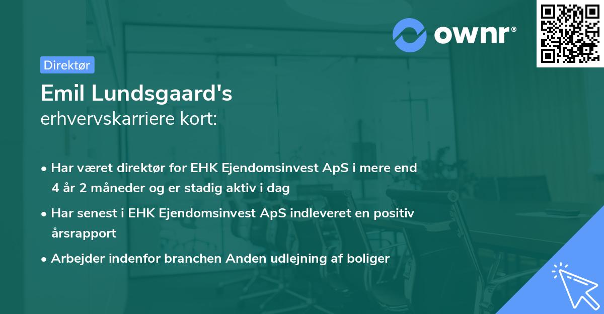 Emil Lundsgaard's erhvervskarriere kort