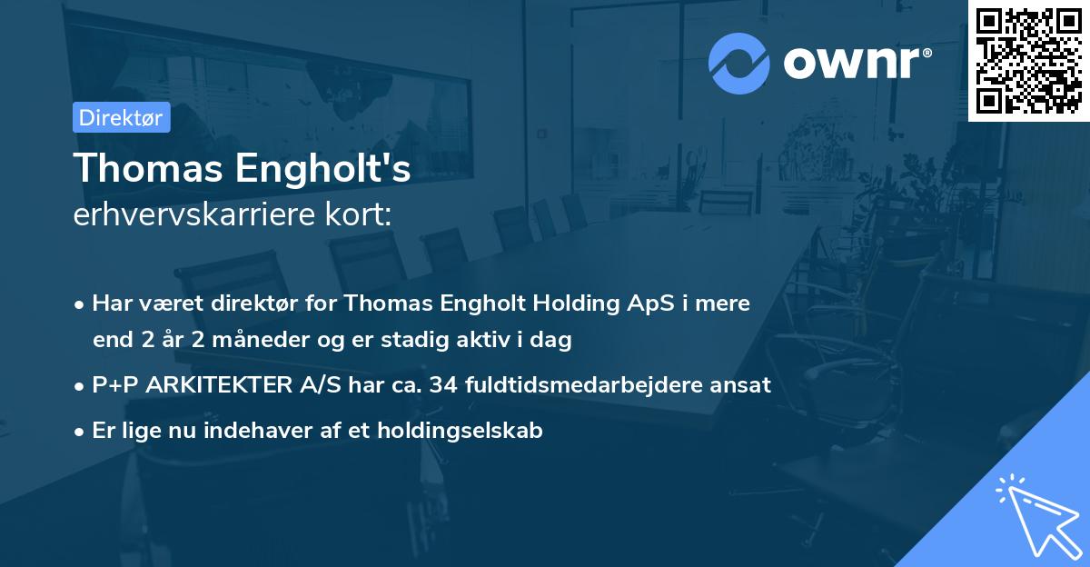 Thomas Engholt's erhvervskarriere kort