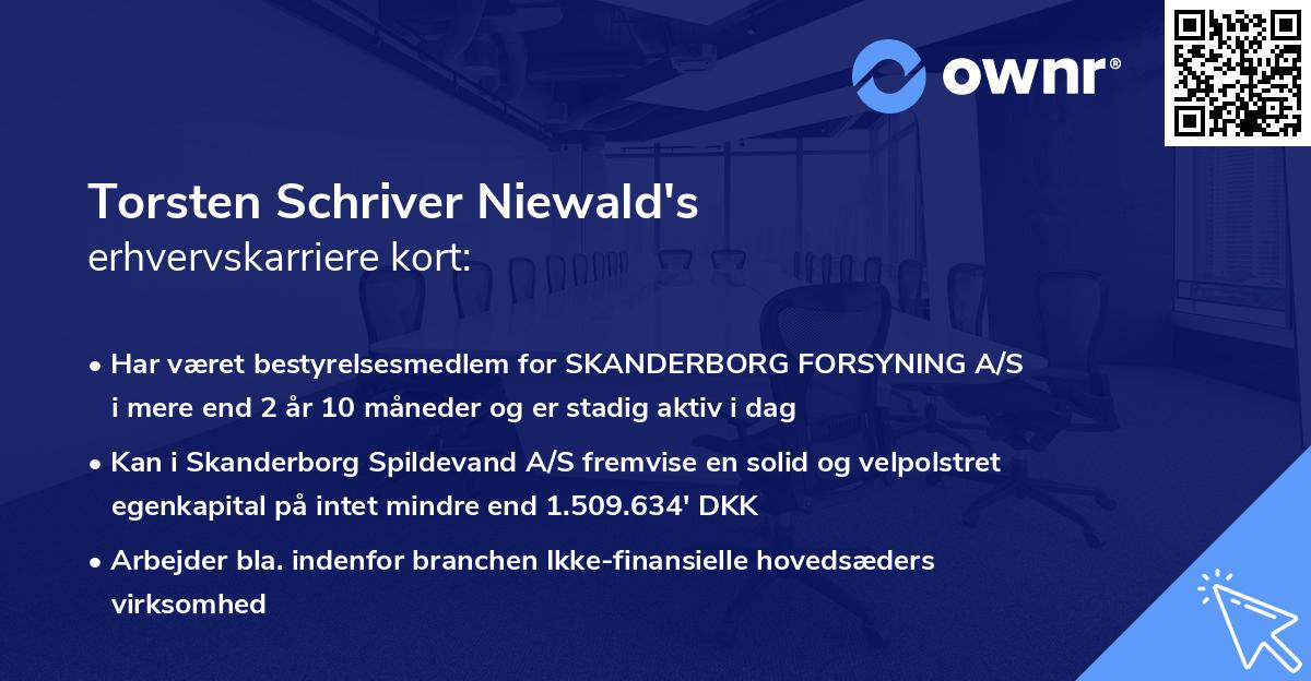 Torsten Schriver Niewald's erhvervskarriere kort