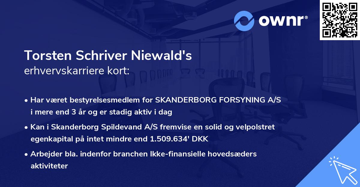 Torsten Schriver Niewald's erhvervskarriere kort