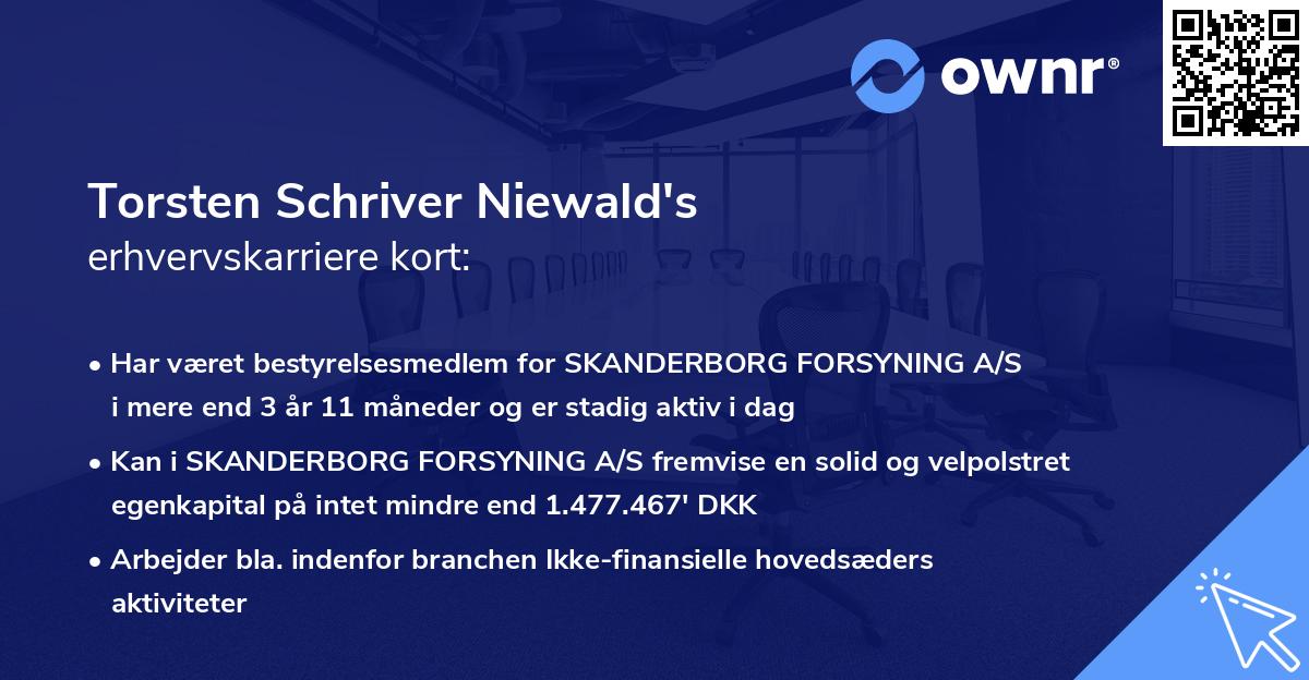 Torsten Schriver Niewald's erhvervskarriere kort