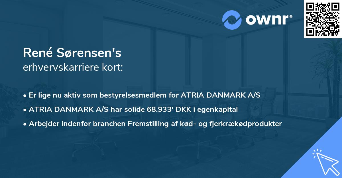 René Sørensen's erhvervskarriere kort
