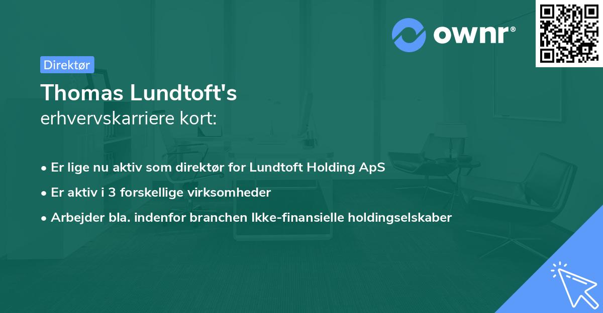 Thomas Lundtoft's erhvervskarriere kort