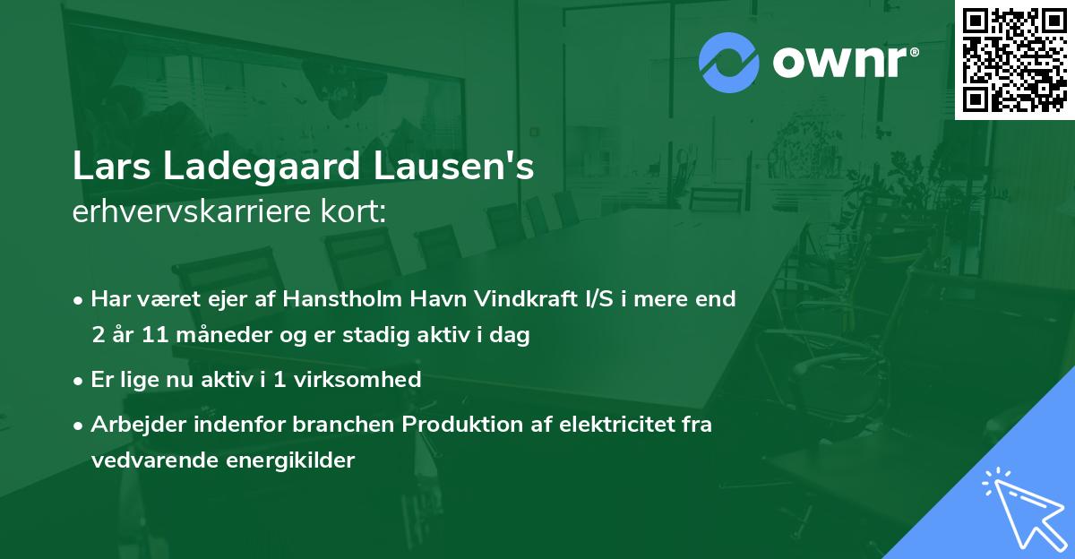 Lars Ladegaard Lausen's erhvervskarriere kort