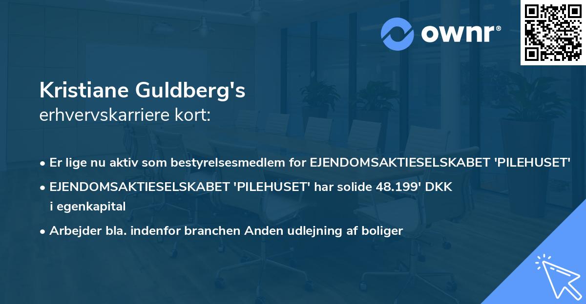 Kristiane Guldberg's erhvervskarriere kort
