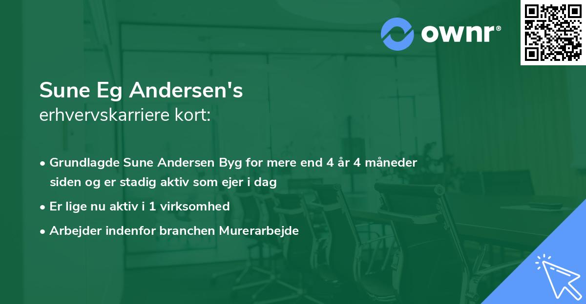 Sune Eg Andersen's erhvervskarriere kort