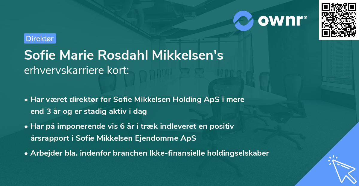 Sofie Marie Rosdahl Mikkelsen's erhvervskarriere kort