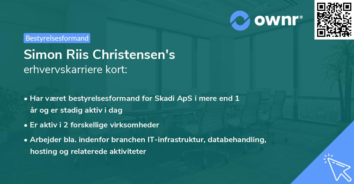 Simon Riis Christensen's erhvervskarriere kort