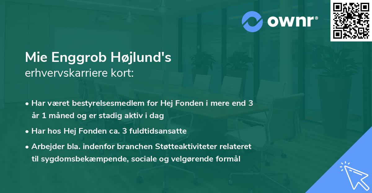 Mie Enggrob Højlund's erhvervskarriere kort
