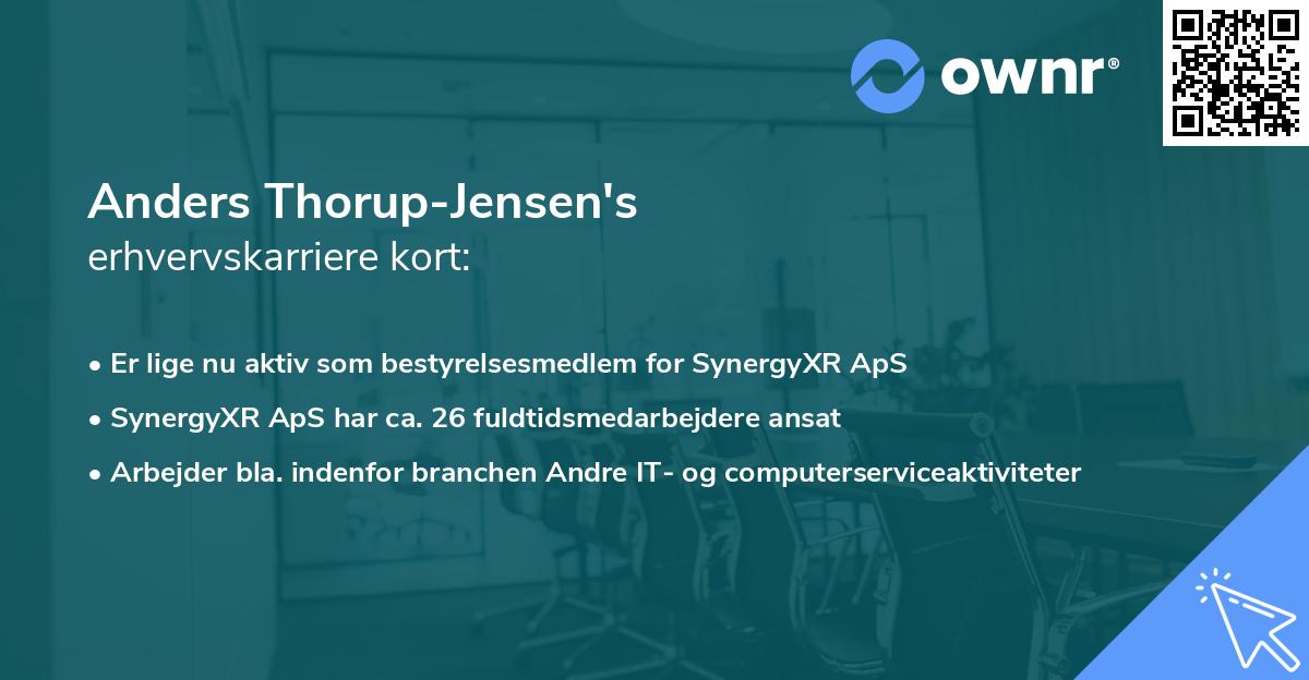 Anders Thorup-Jensen's erhvervskarriere kort