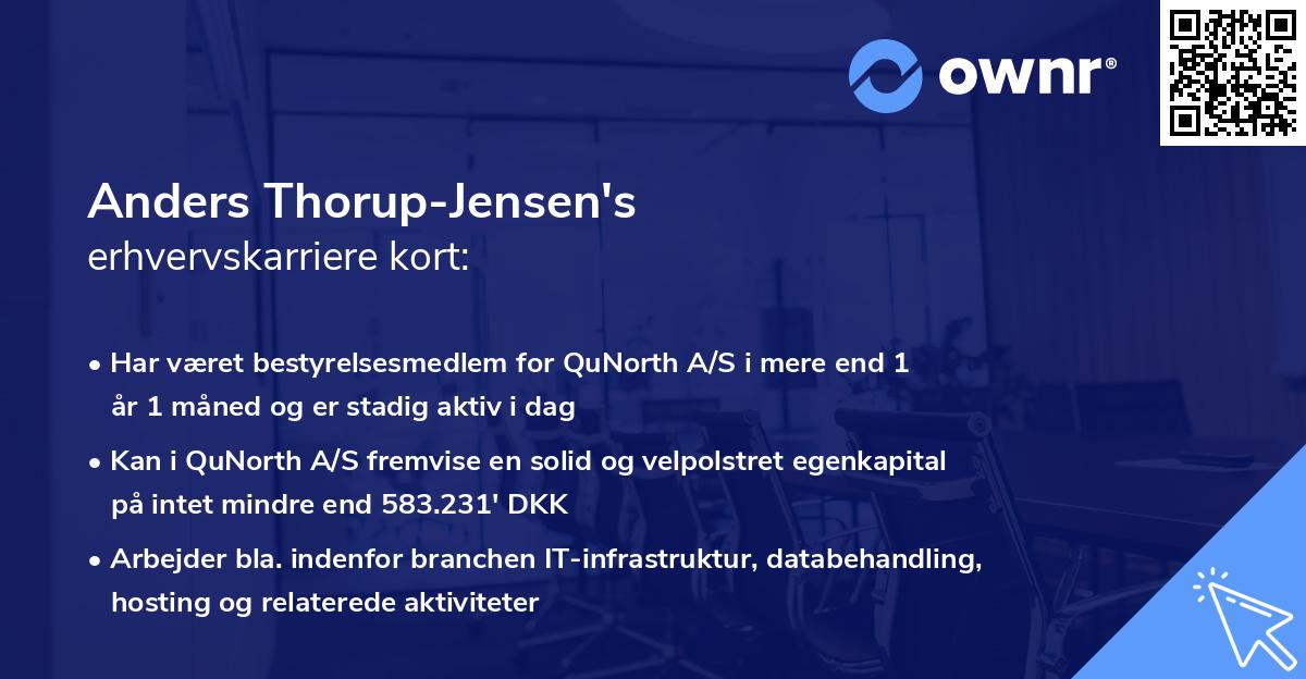 Anders Thorup-Jensen's erhvervskarriere kort