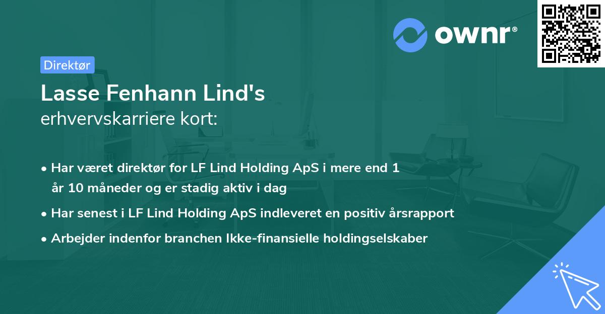 Lasse Fenhann Lind's erhvervskarriere kort