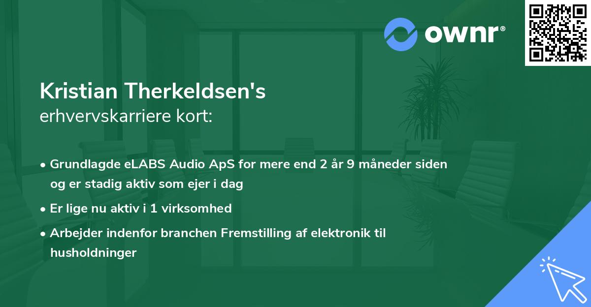 Kristian Therkeldsen's erhvervskarriere kort