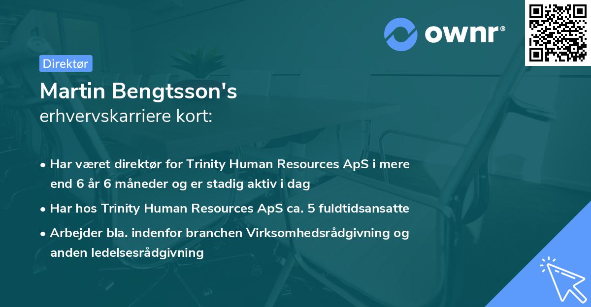 Martin Bengtsson's erhvervskarriere kort