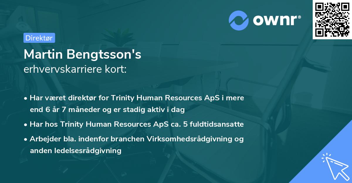 Martin Bengtsson's erhvervskarriere kort