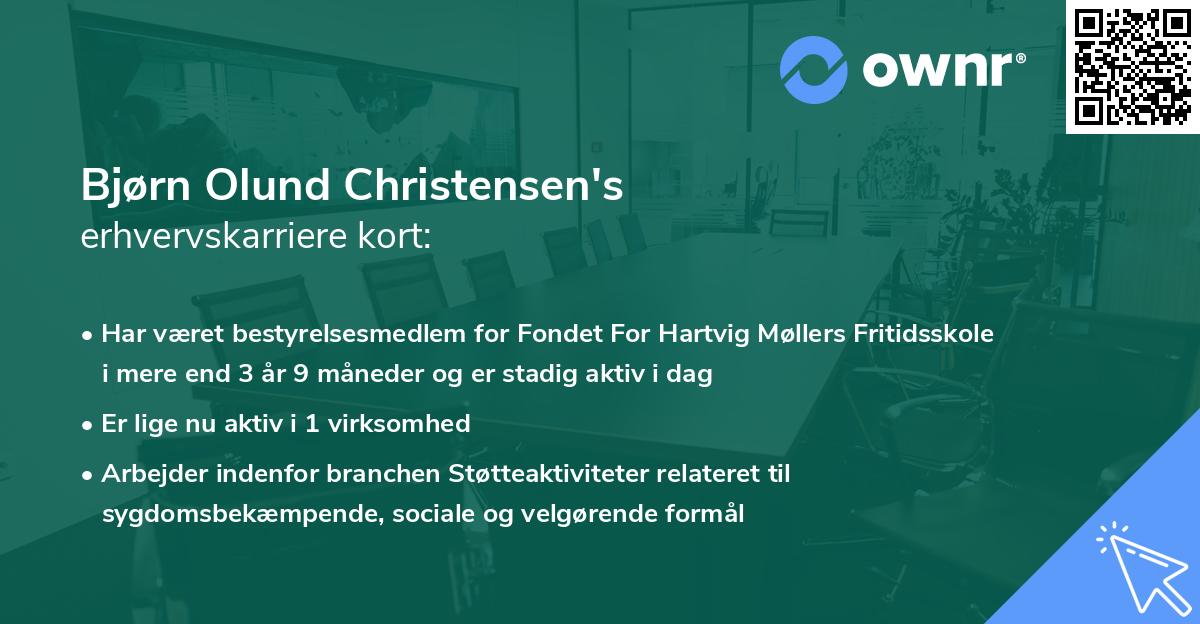 Bjørn Olund Christensen's erhvervskarriere kort