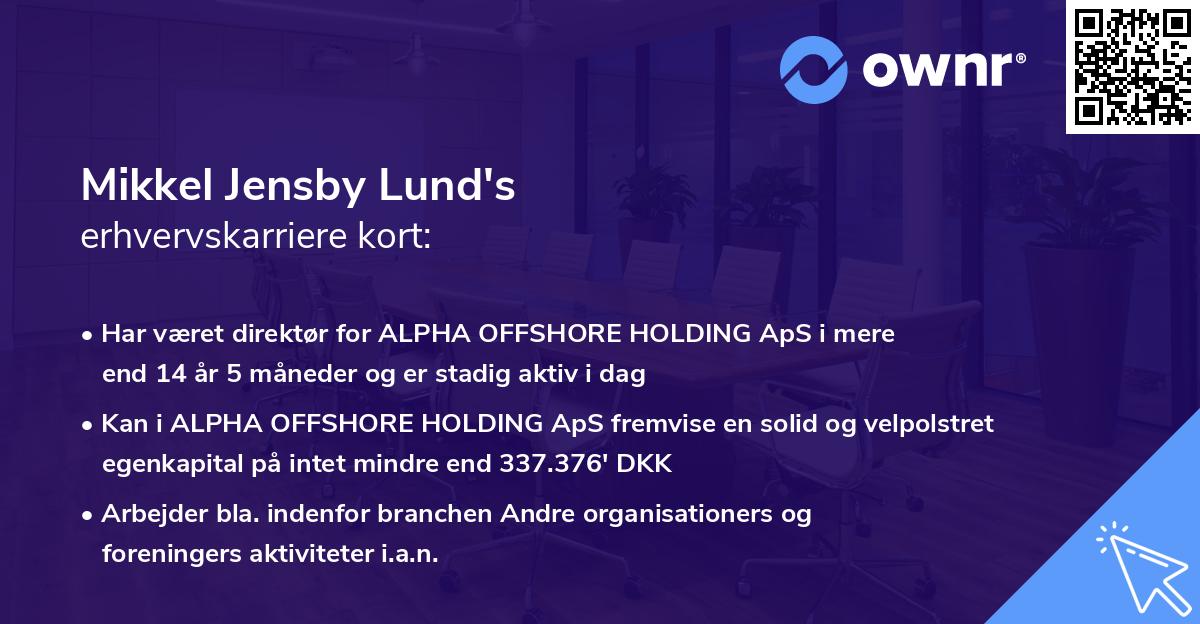 Mikkel Jensby Lund's erhvervskarriere kort