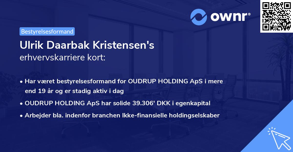 Ulrik Daarbak Kristensen's erhvervskarriere kort