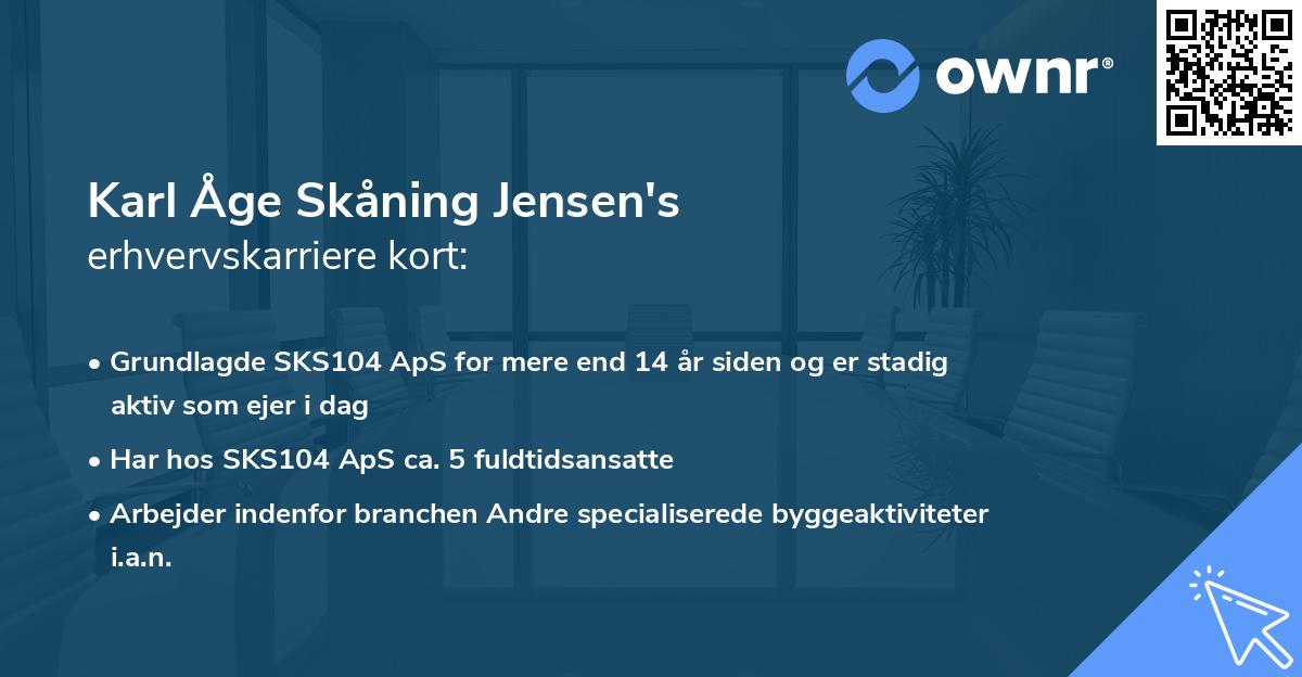 Karl Åge Skåning Jensen's erhvervskarriere kort