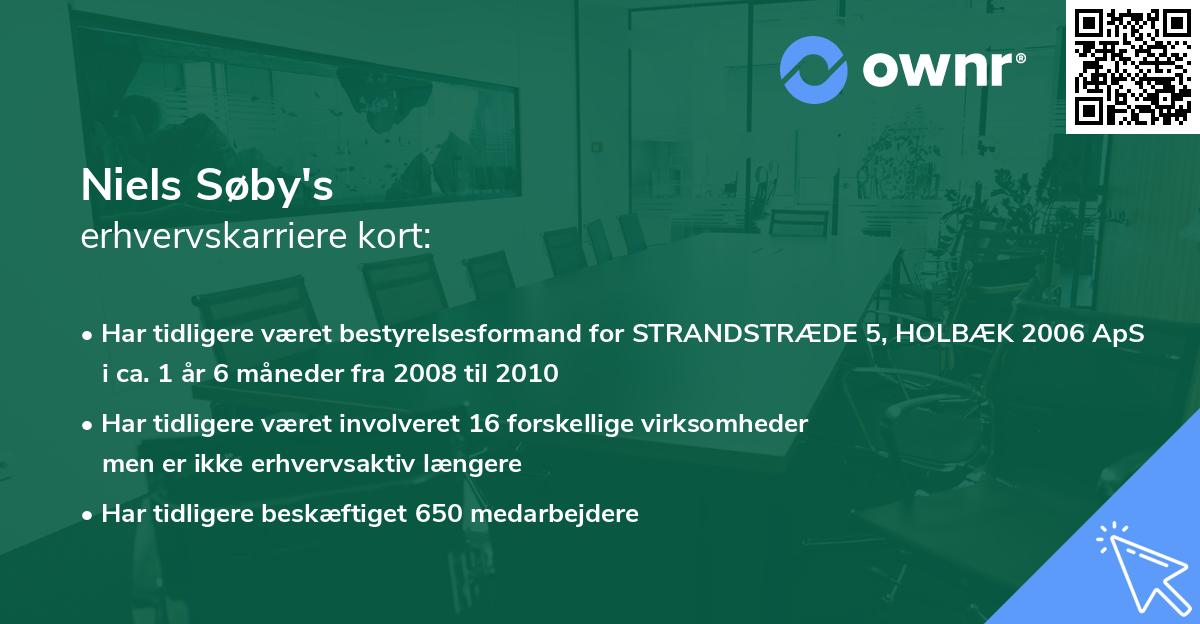 Niels Søby's erhvervskarriere kort