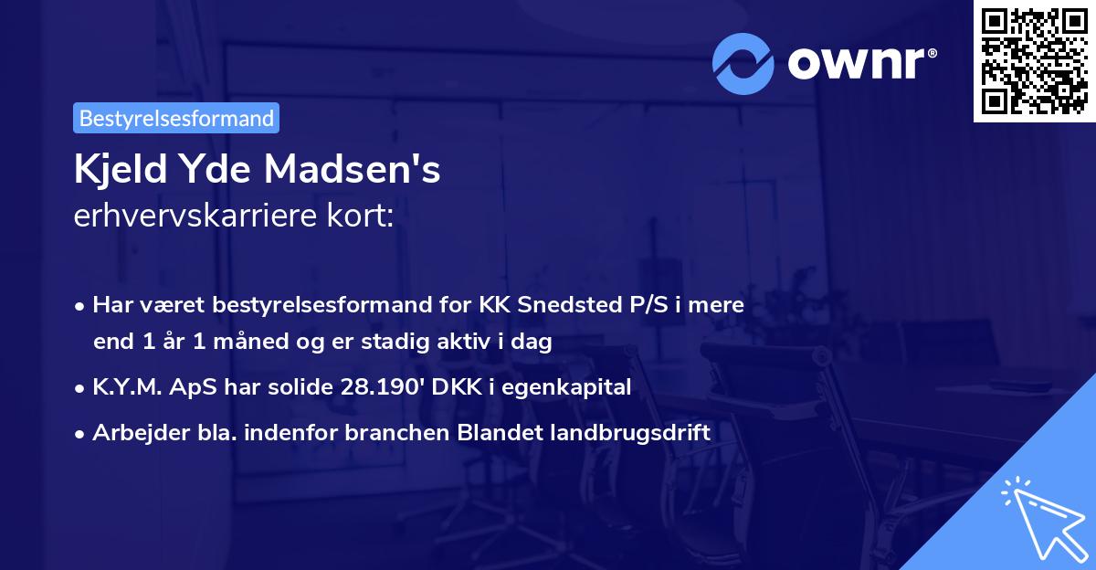 Kjeld Yde Madsen's erhvervskarriere kort