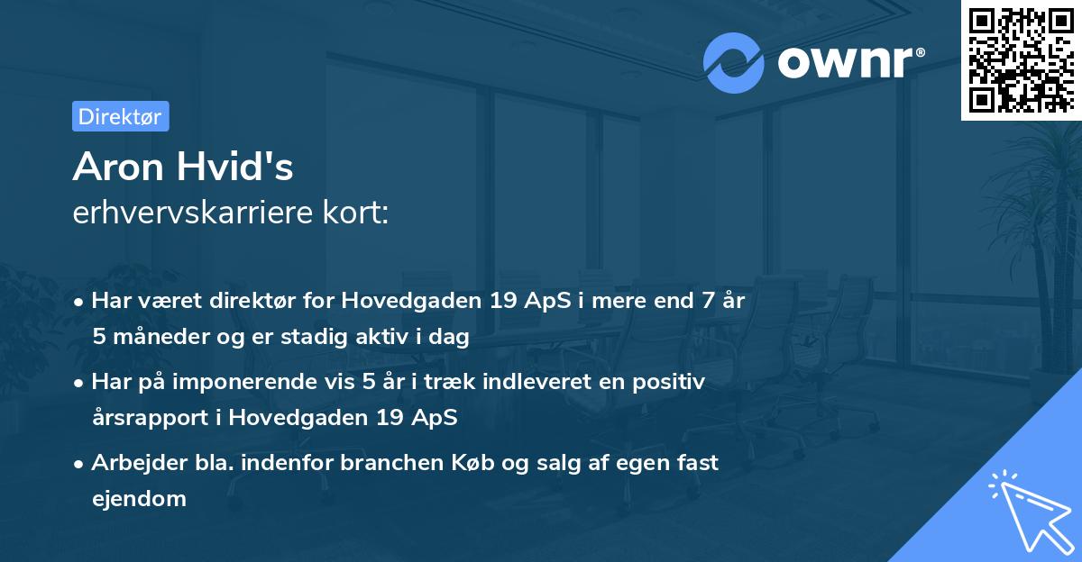 Aron Hvid's erhvervskarriere kort