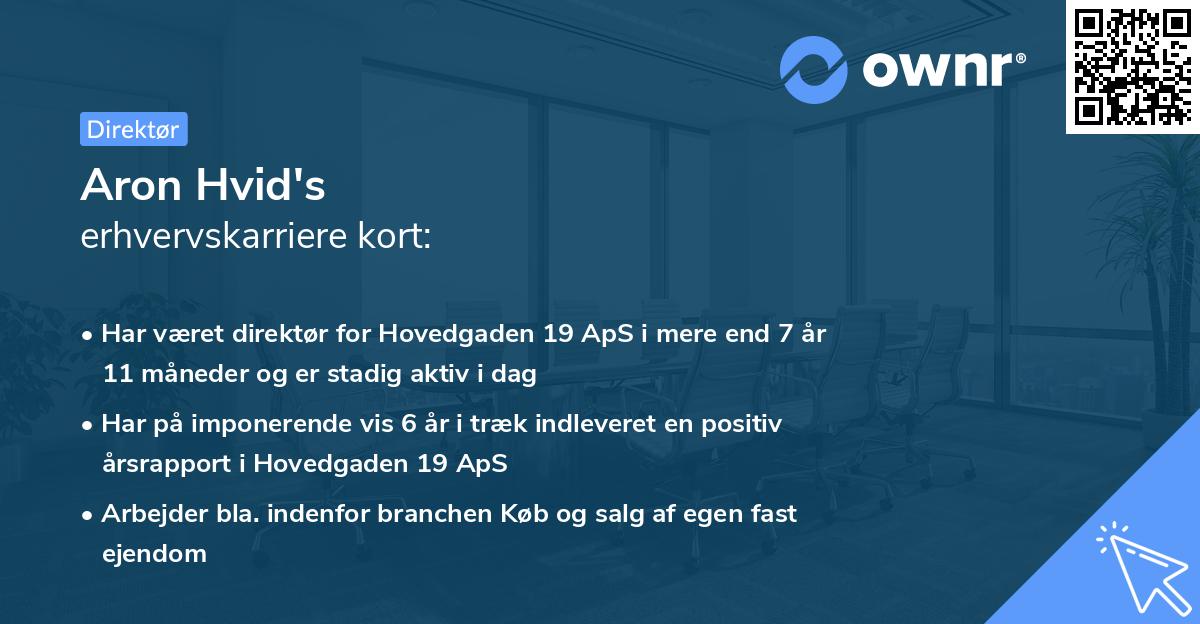 Aron Hvid's erhvervskarriere kort
