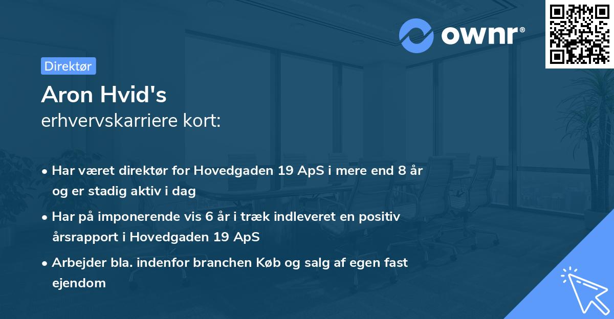 Aron Hvid's erhvervskarriere kort