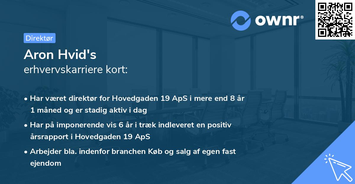 Aron Hvid's erhvervskarriere kort