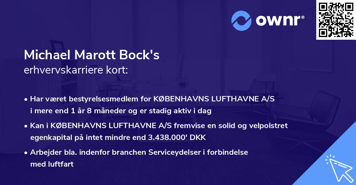 Michael Marott Bock's erhvervskarriere kort