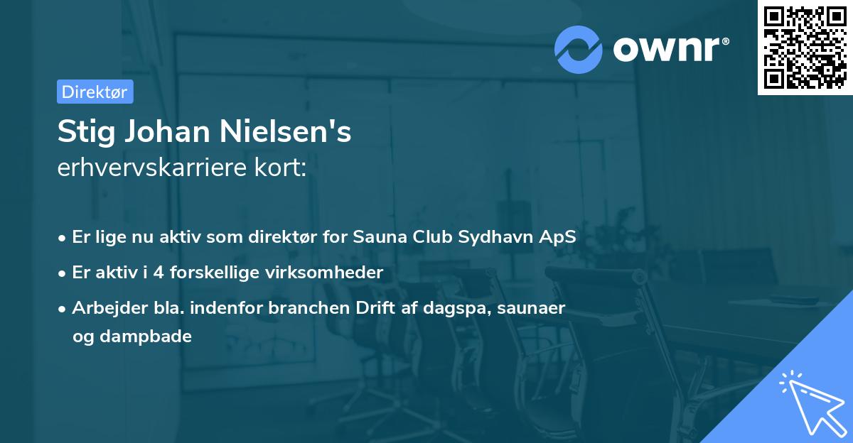 Stig Johan Nielsen's erhvervskarriere kort