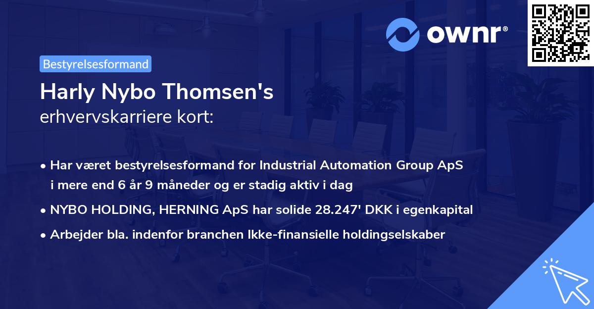 Harly Nybo Thomsen's erhvervskarriere kort