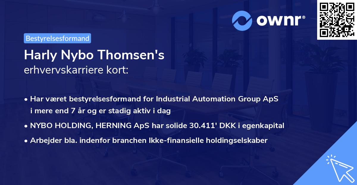 Harly Nybo Thomsen's erhvervskarriere kort