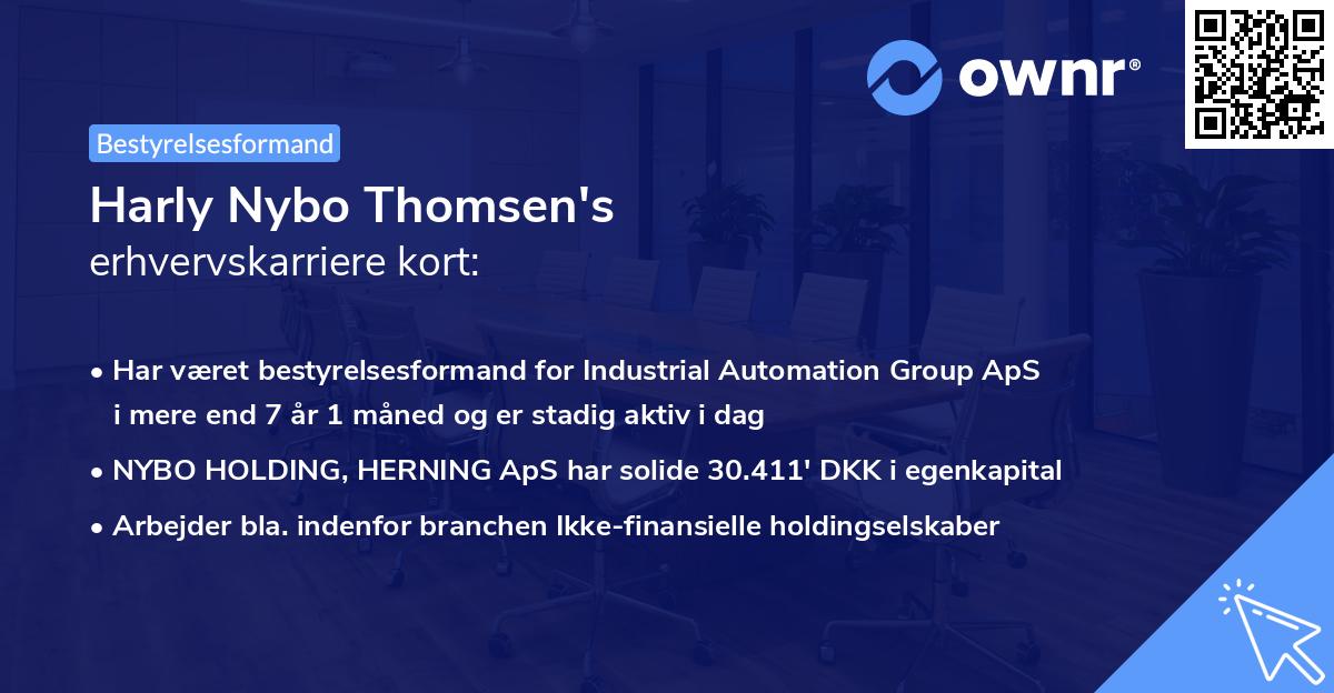 Harly Nybo Thomsen's erhvervskarriere kort
