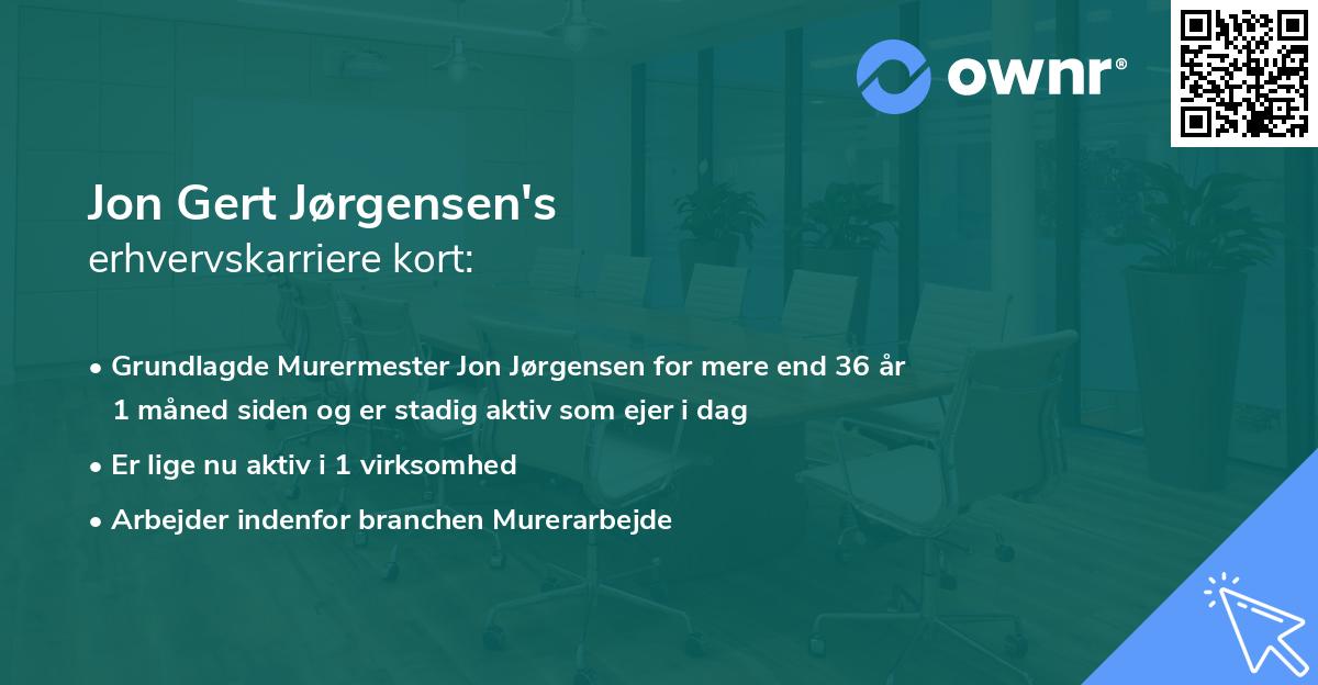 Jon Gert Jørgensen's erhvervskarriere kort