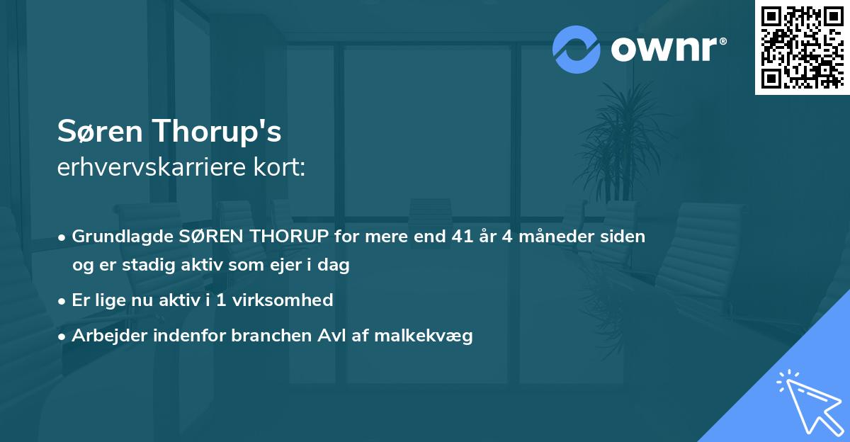 Søren Thorup's erhvervskarriere kort