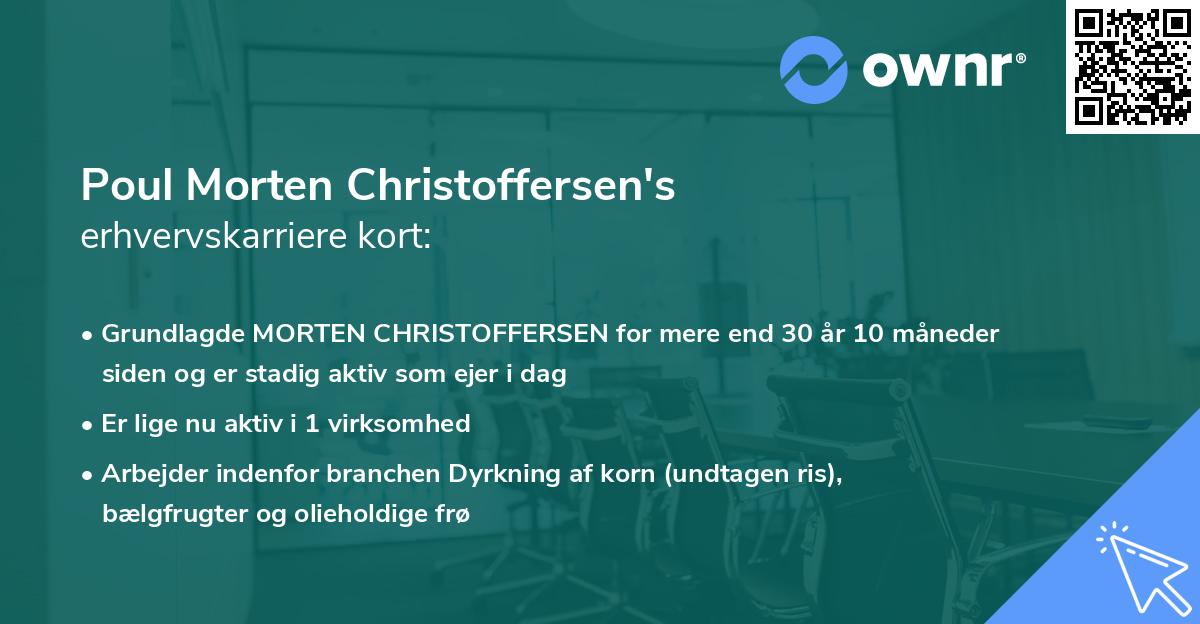 Poul Morten Christoffersen's erhvervskarriere kort